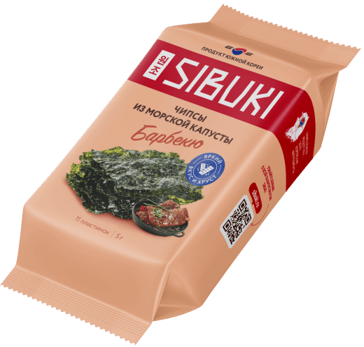 Чипсы из морской капусты, Sibuki «Барбекю», 5 г